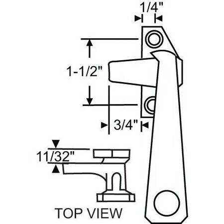 Strybuc RH PO CAM HDL OS ALUMINUM 32-319-7